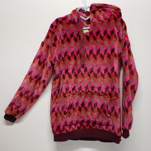 Vera Bradley Pullover Long Sleeve Fleece Hoodie Medium Geometric Print Soft